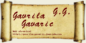 Gavrila Gavarić vizit kartica